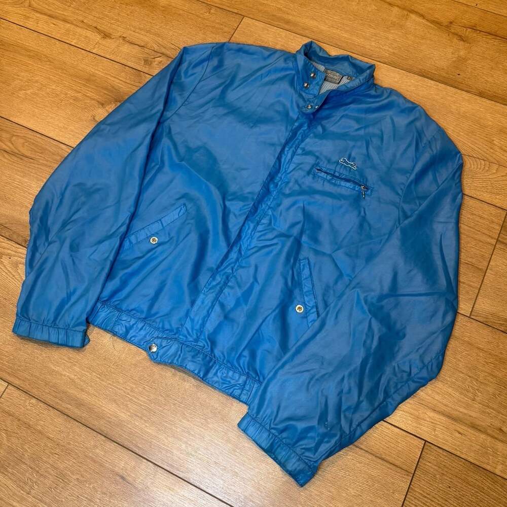 Le Tigre Windbreaker Jacket Size L Blue Nylon